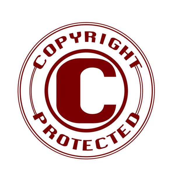 Copyright protected stamp — Stock Vector