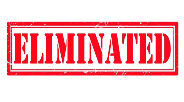 Eliminated stamp — Stock Vector