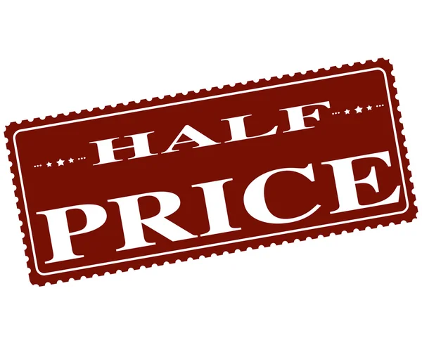 Half price stamp — Stock Vector