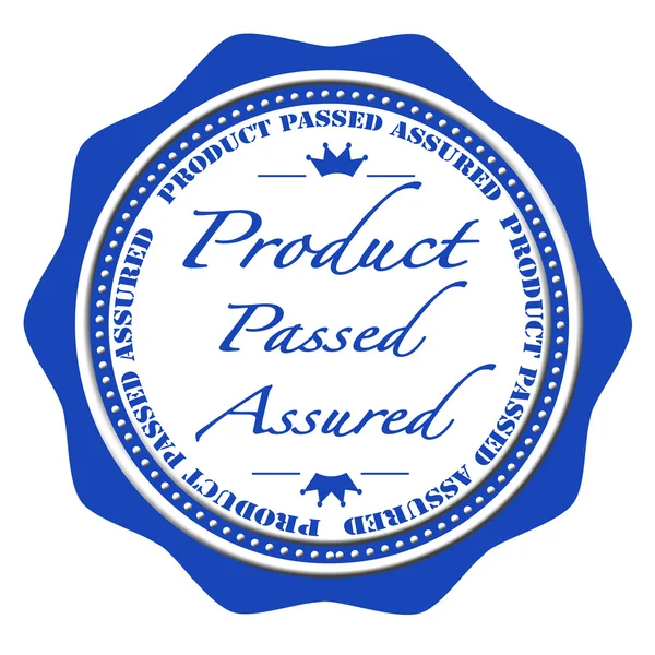 Product passed assured stamp — Stock Vector