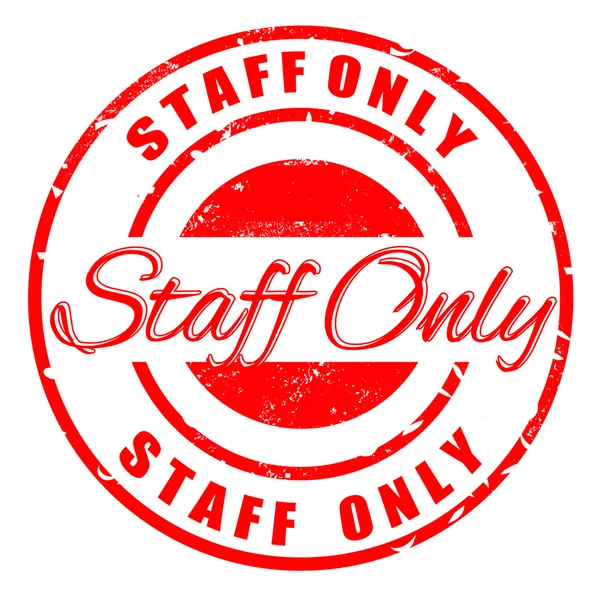 Staff only  stamp — Stock Vector