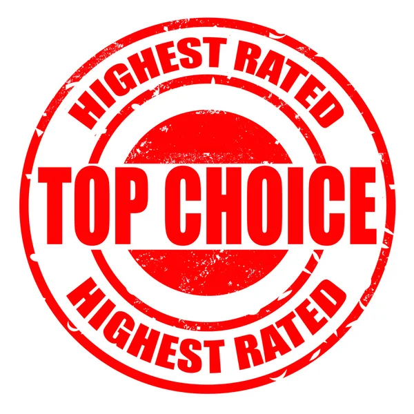 Top choice highest rated stamp — Stock Vector