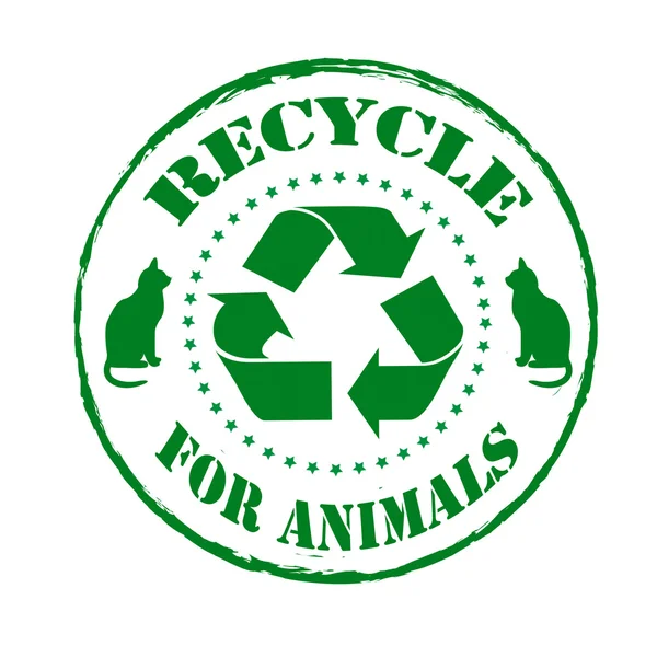 Reciclar para sellos de animales Vectores de stock libres de derechos