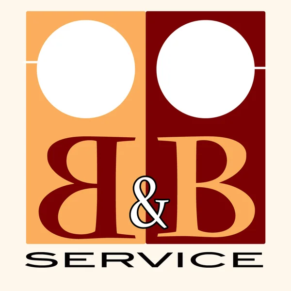 B & b hizmet damgası — Stok Vektör