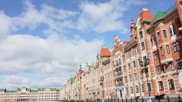 Hızlandırılmış. güzel binalar yoshkar-ola, Rusya Federasyonu — Stok video