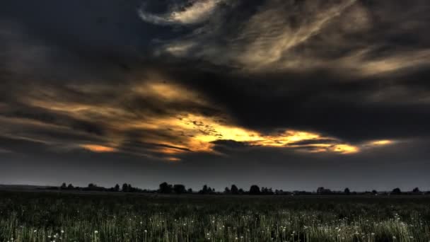 HDR, lapso de tempo, pôr do sol — Vídeo de Stock