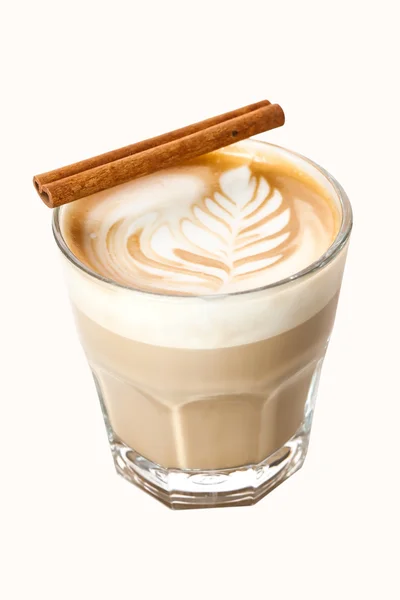 Cappuccino inhabituel en verre de whisky Image En Vente