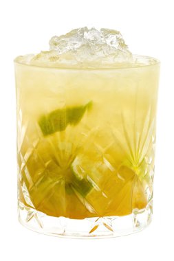 Sarı buz gürültüyle çarpmak ile kokteyl