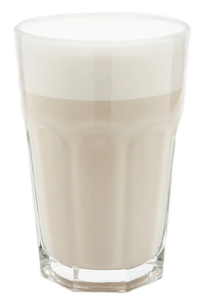 Heiße Milch im klassischen Glas — Stockfoto