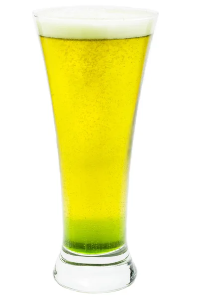 Green Beer with bubbles — Stock Photo, Image