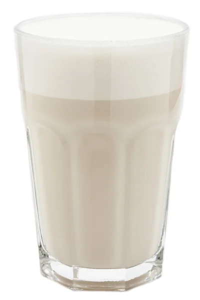 Lait chaud en verre classique Photo De Stock