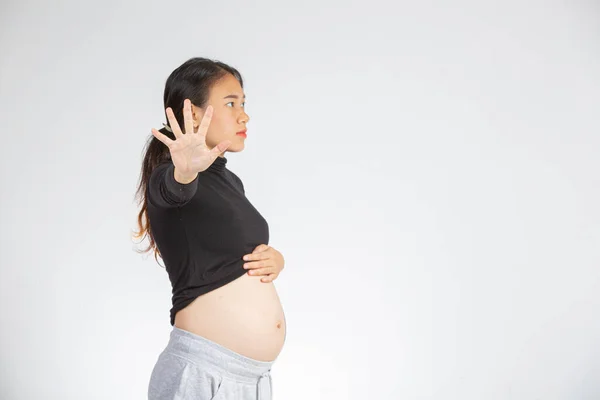 Gewalt Schwangere Misshandelte Schwangere — Stockfoto