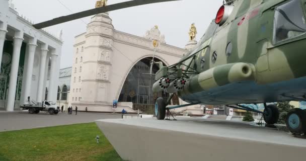 Moskow Rusia Oktober 2021 Helikopter Adalah Sebuah Pameran Dari Pameran — Stok Video