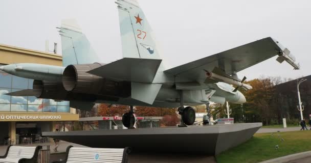 Moscú Rusia Octubre 2021 Aeronave Exposición Tecnología Espacial Aeronáutica — Vídeos de Stock