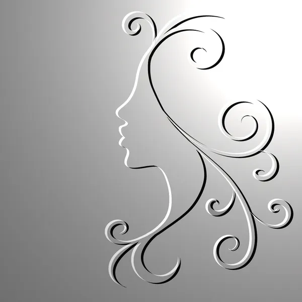 vrouw gezicht silhouet portret