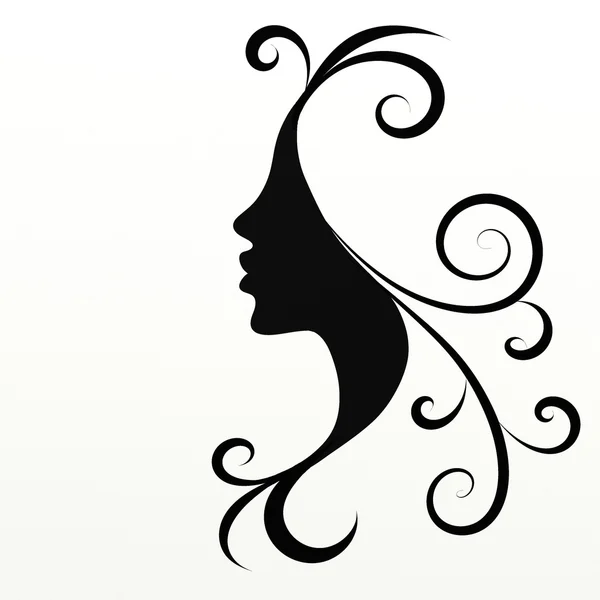 Vrouw gezicht silhouet portret — Stok fotoğraf