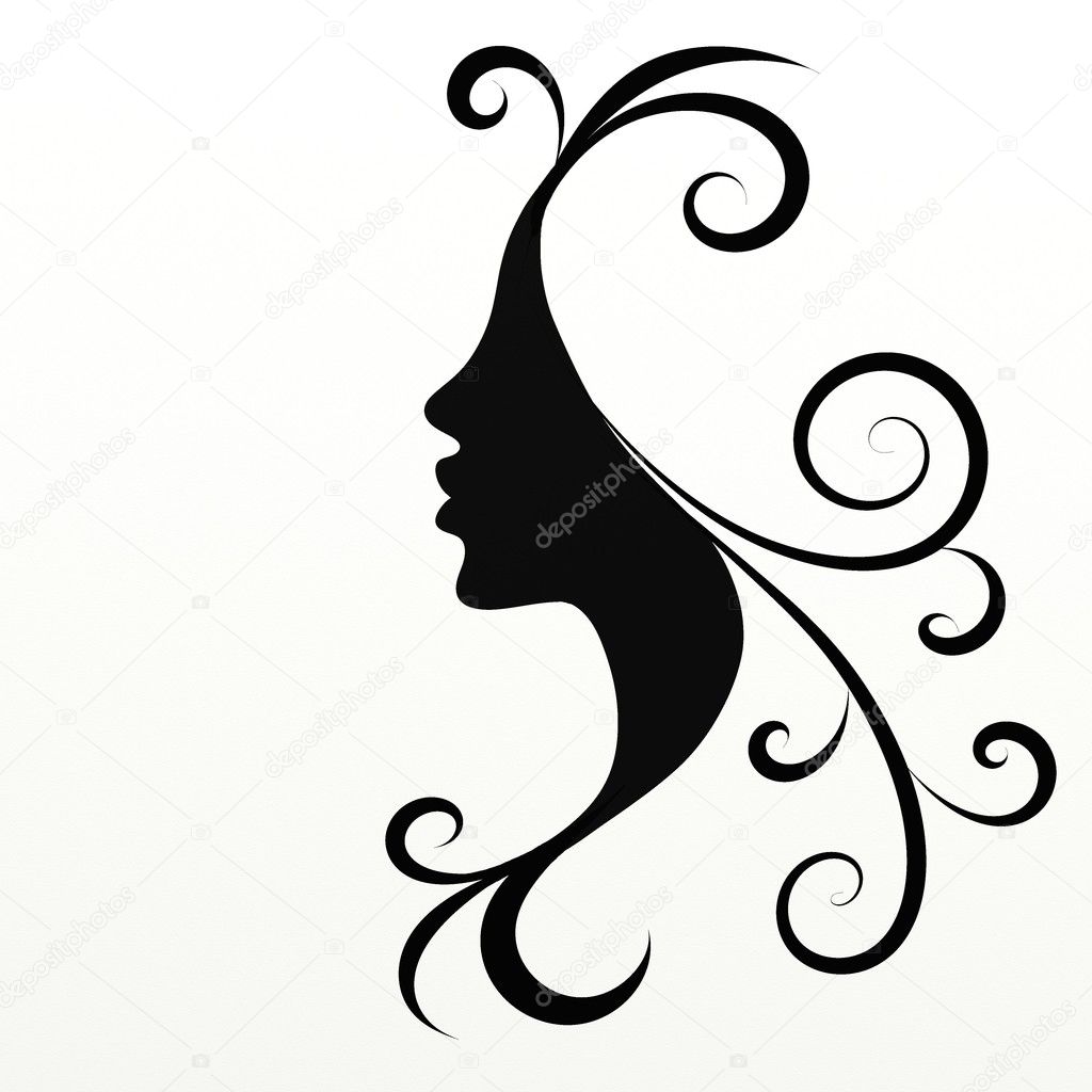 Woman Face Silhouette Portrait