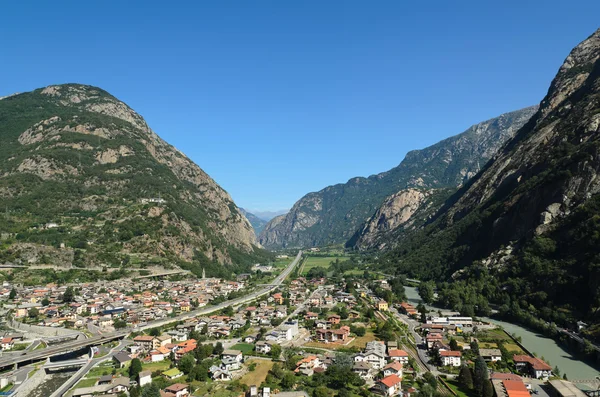 Město Bard v provincii Valle d'Aosta — Stock fotografie