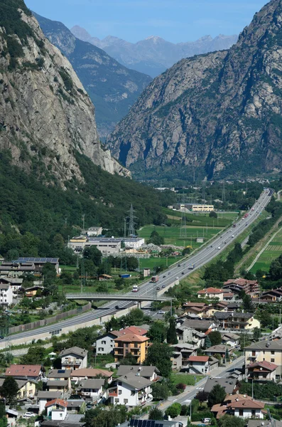 La ciudad de Bard en Valle d 'Aosta — Foto de Stock