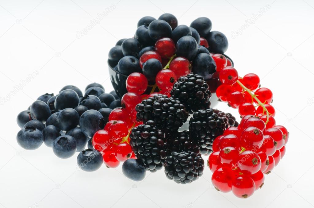 Currants, blueberries and blackberr