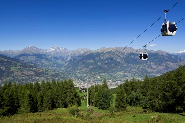 Panorama do Vale de Aosta - Itália — Fotografia de Stock