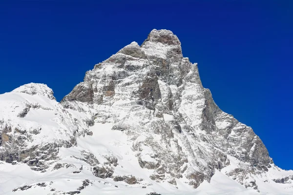 Monte Cervino in inverno - 4.478 m s.l.m . Immagine Stock