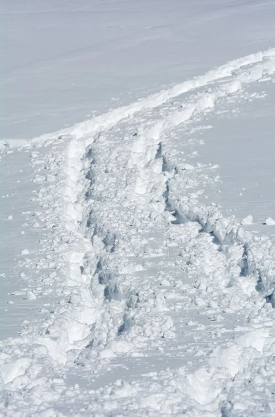 Wandelen in verse sneeuw — Stockfoto