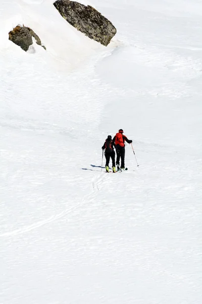 Kayak dağcıların — Stok fotoğraf