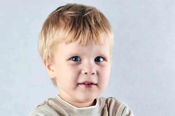 Handsome blond boy Looking At Camera — Stock Photo, Image