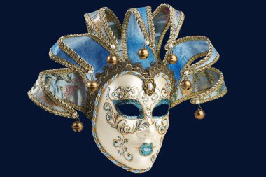 Isolated Blue Venetian mask clipart