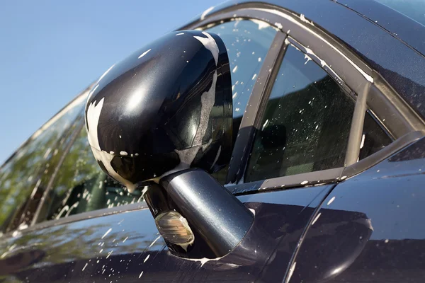 Cuci mobil manual dengan busa dan air — Stok Foto