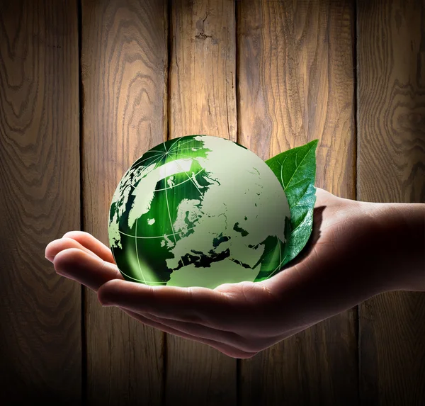 Earth in hand — Stock Photo, Image