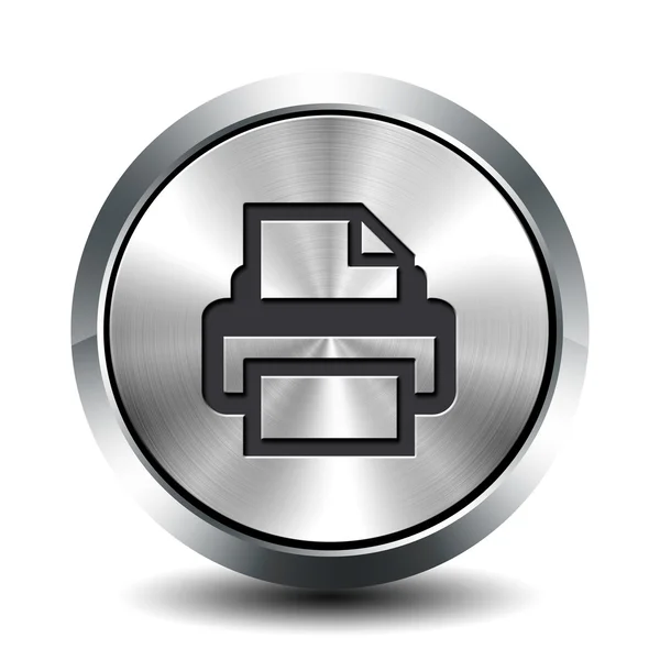 Round metallic button - print — Stock Photo, Image