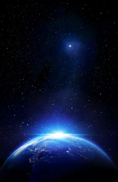 Jenseits der Grenzen der Erde, verbunden mit den Sternen — Stockfoto