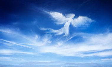 Angel in the sky clipart