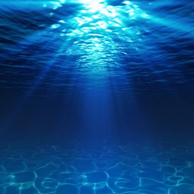 Underwater view with sandy seabed clipart