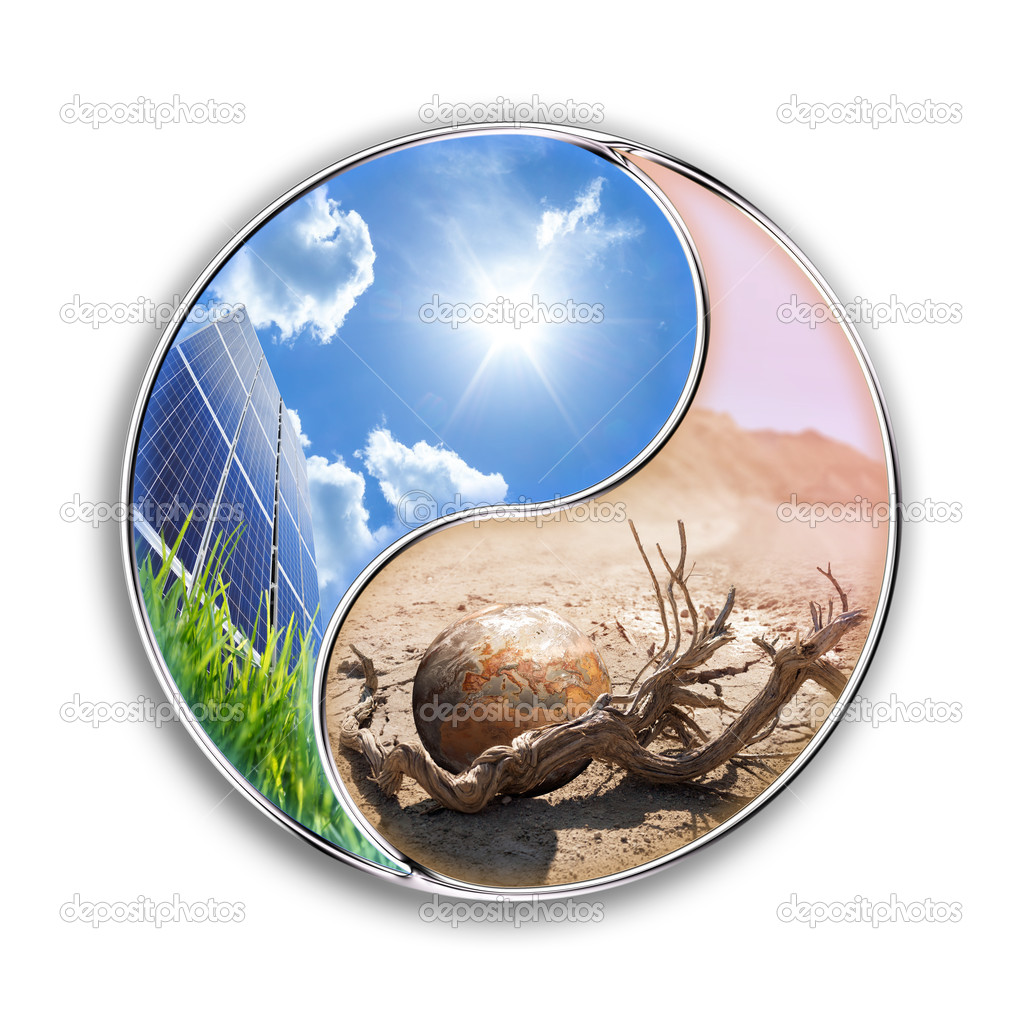 Energy solar can save our planet - environment concept