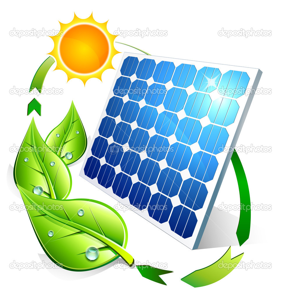 太陽光発電のコンセプト パネルの葉し 太陽 ストックベクター C Rfphoto