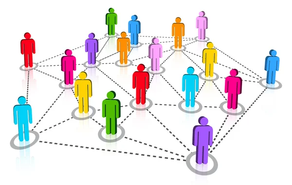 Sosyal ağ topluluk — Stok Vektör