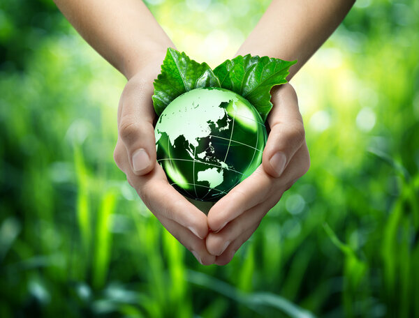 Ecological concept - protect world 's green - Orient
