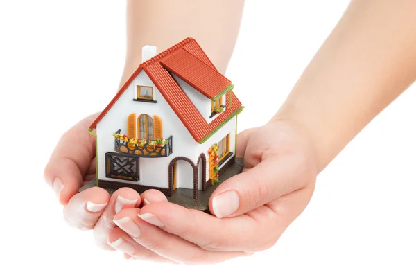 House in hands - real estate concept — Stock Photo, Image