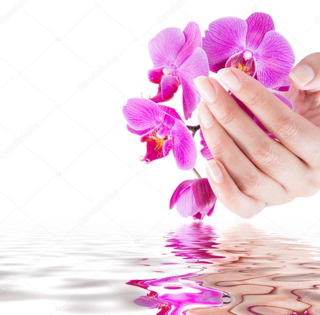 Manicure and beauty background