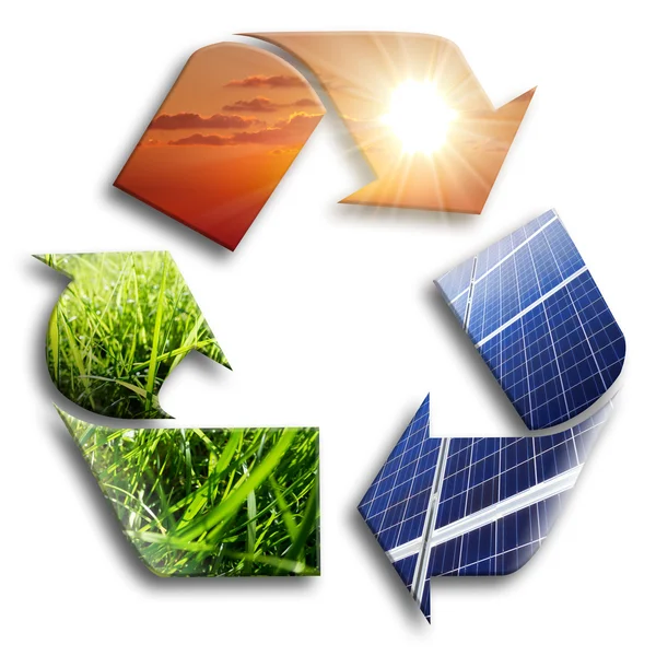 Energy recycled: photovoltaic — Stock Photo, Image