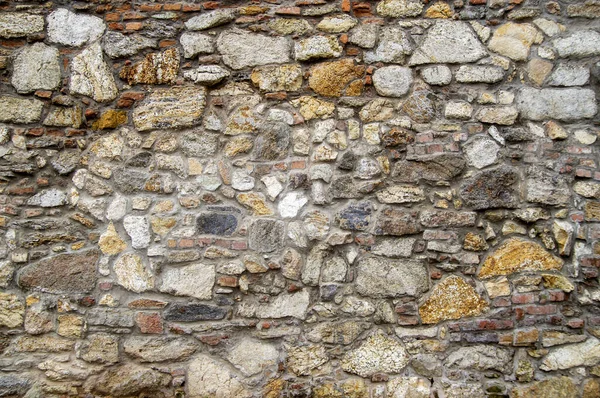 Проходила Мимо Крепости Могла Удержаться Сфотографировать Каменную Стену Камни Разных — стоковое фото