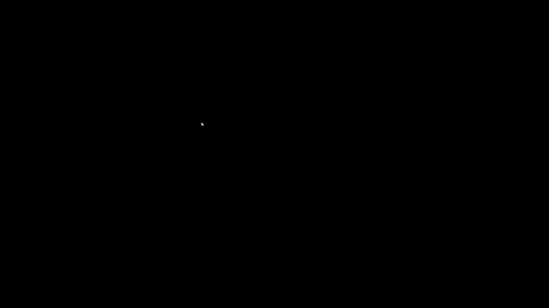 Ligne blanche Cible avec icône symbole dollar isolé sur fond noir. Icône cible d'investissement. Concept d'entreprise réussi. Espèces ou argent. Animation graphique de mouvement vidéo 4K — Video