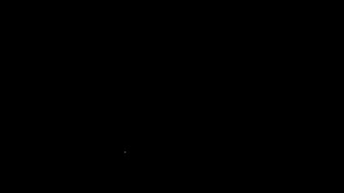Beyaz çizgi finansal büyüme ve madeni para simgesi siyah arka planda izole edildi. Gelirleri arttırıyorum. 4K Video hareketli grafik canlandırması