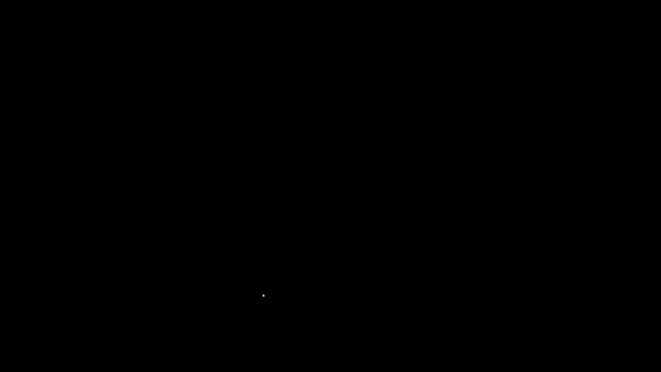 Línea blanca pastel de Pascua y vela icono aislado sobre fondo negro. Feliz Pascua. Animación gráfica de vídeo 4K — Vídeo de stock