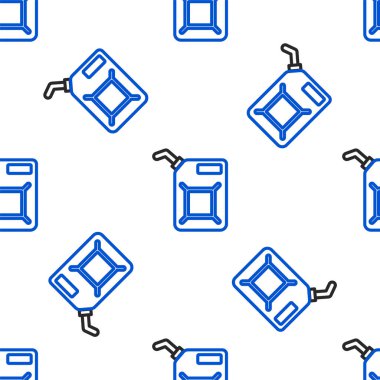 Benzin ikonu için hat kutusu beyaz arka planda izole edilmiş pürüzsüz desen. Dizel gaz ikonu. Renkli taslak konsepti. Vektör