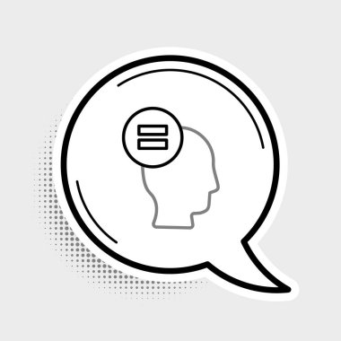 Çizgi Hesaplama simgesi gri arkaplanda izole edildi. Renkli taslak konsepti. Vektör