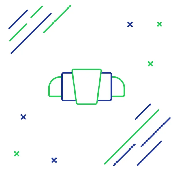 Line Croissant Icoon Geïsoleerd Witte Achtergrond Kleurrijk Concept Vector — Stockvector